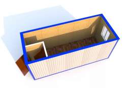 Бытовка металлическая строительная с тамбуром (блок контейнер) тип БК-01 5,85х2,35х2,4